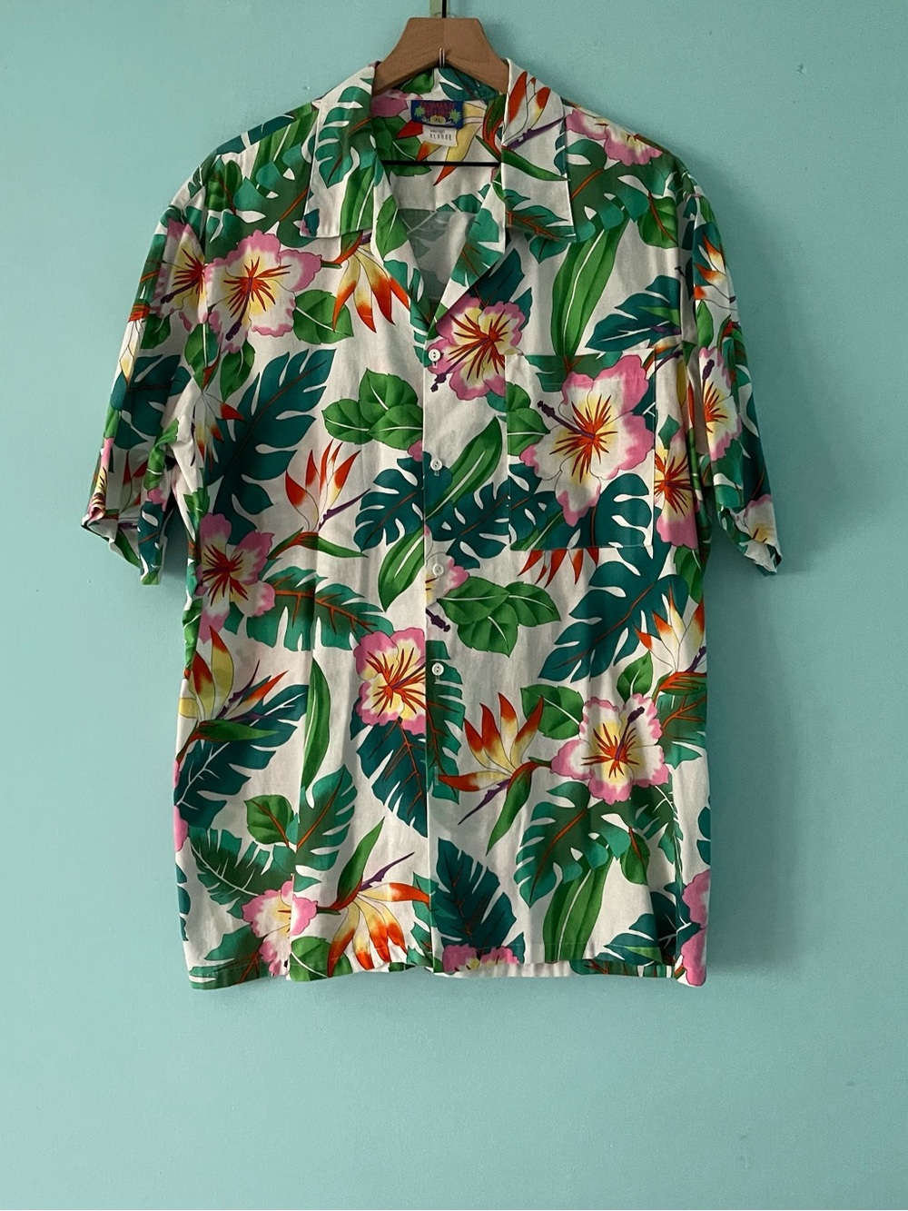 Hawaii Blues Vintage Tropical Island Surfer Bum Shirt XL USA Beach Vacay Grunge